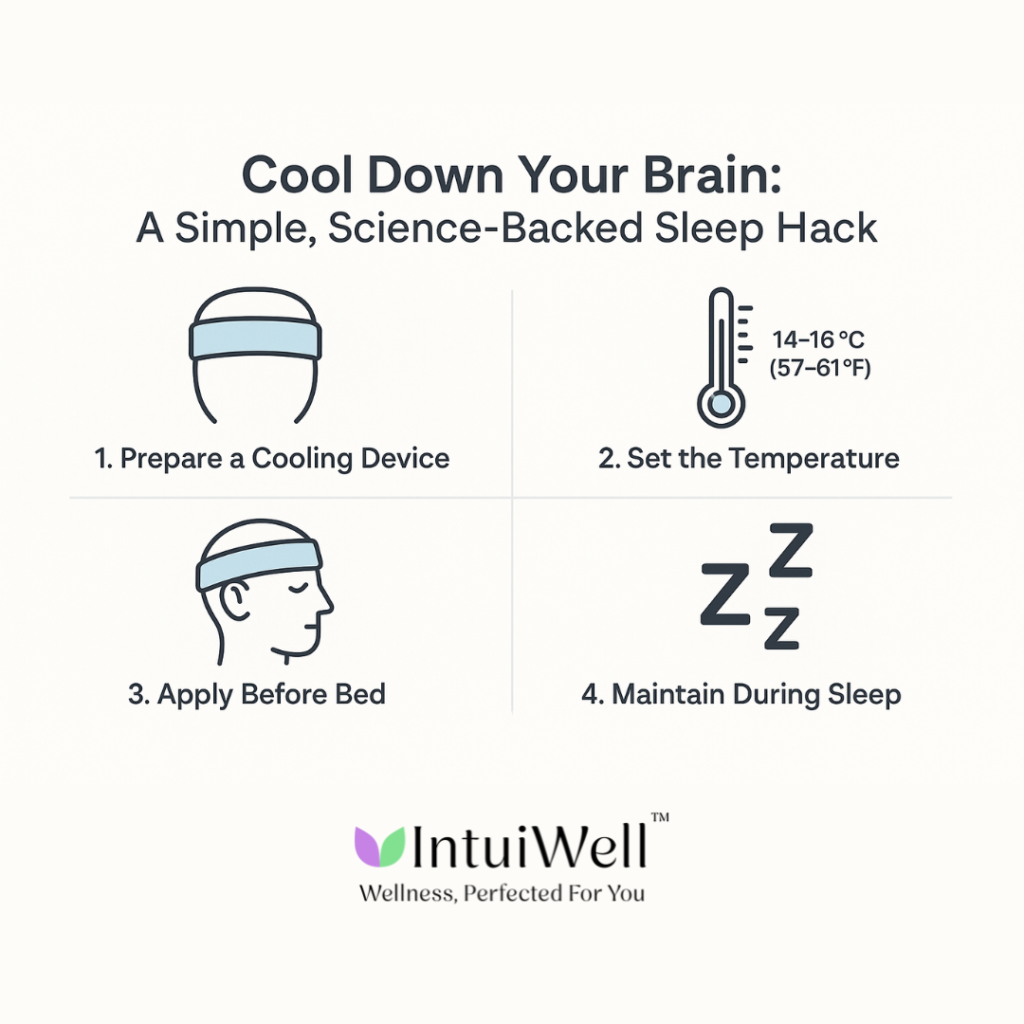 IntuiWell - Better Sleep - Cool Down Your Brain - A Simple, Science-Backed Sleep Hack Guide