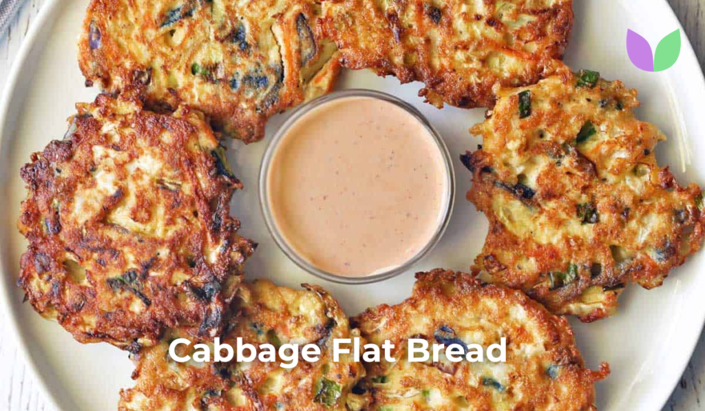 Crunchy cabbage flatbread with chickpea flour and toasted sesame seeds — a gut-loving, protein-packed delight that fuels your body and satisfies your cravings!