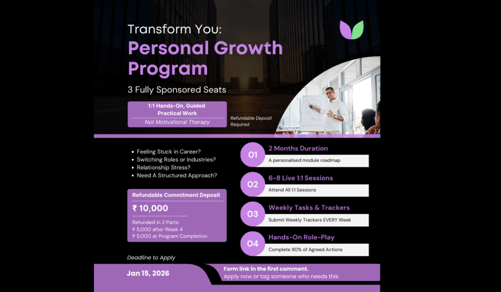 IntuiWell - Personal Growth Program 3 Sponsored Seats