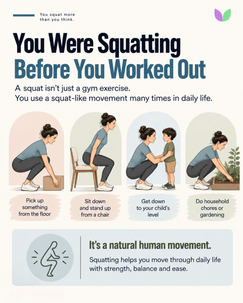 You were squatting before you worked out