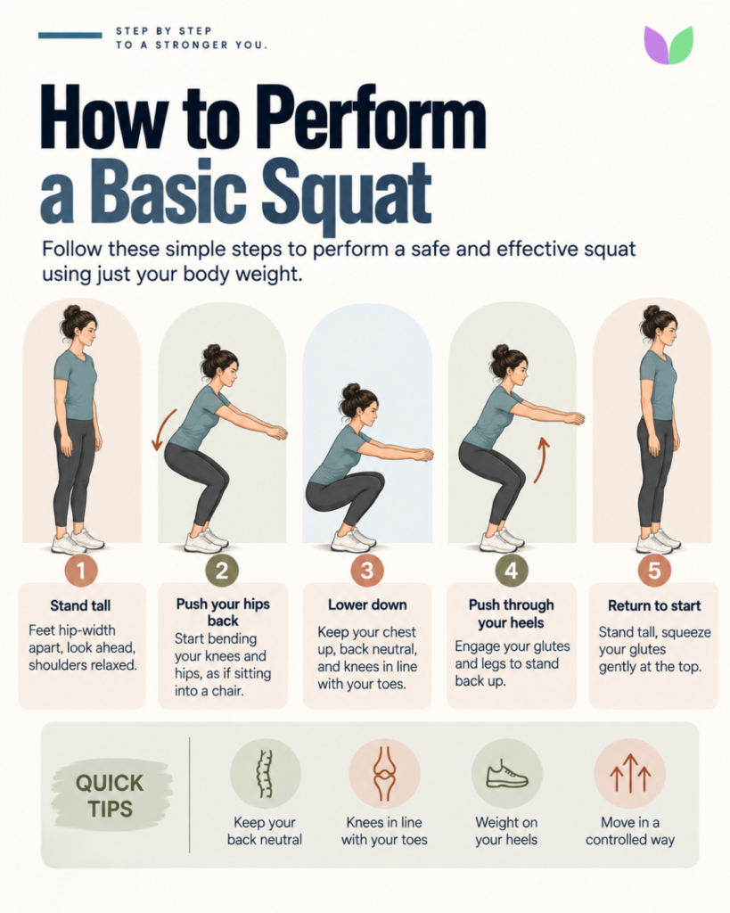 How to perform a basic squat