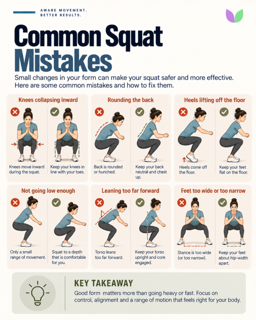 Common Squat Mistakes