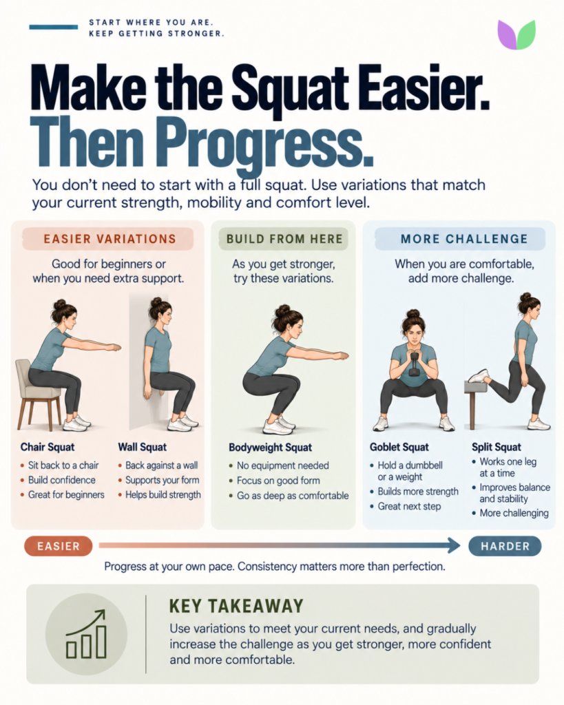 How to make the squat easier